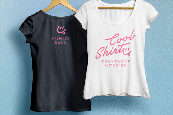 Two Hanging Mockup T-shirt FREE PSD