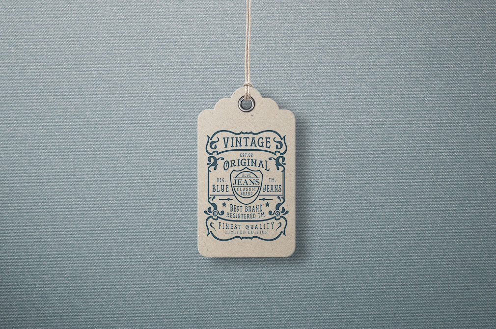 Two Mockups Featuring Hanging Garment Label Tags FREE PSD