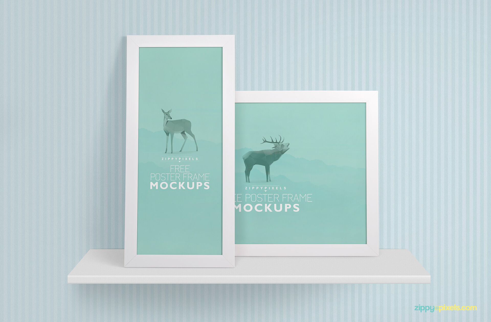 Two Mockups Featuring Landscape Picture Frames FREE PSD
