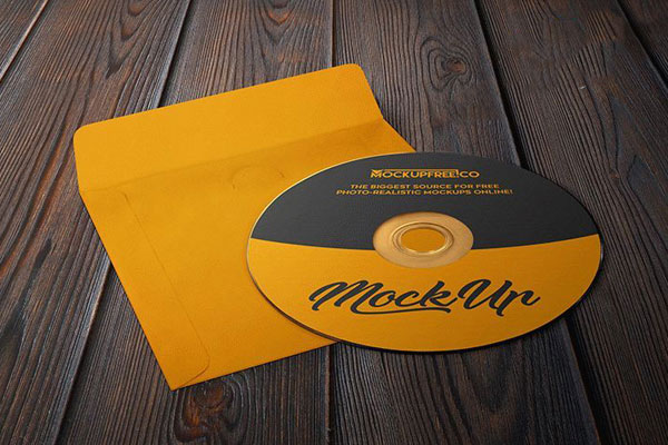 Two Mockups Showcasing CD and Paper Cover on Wooden Texture (FREE ...