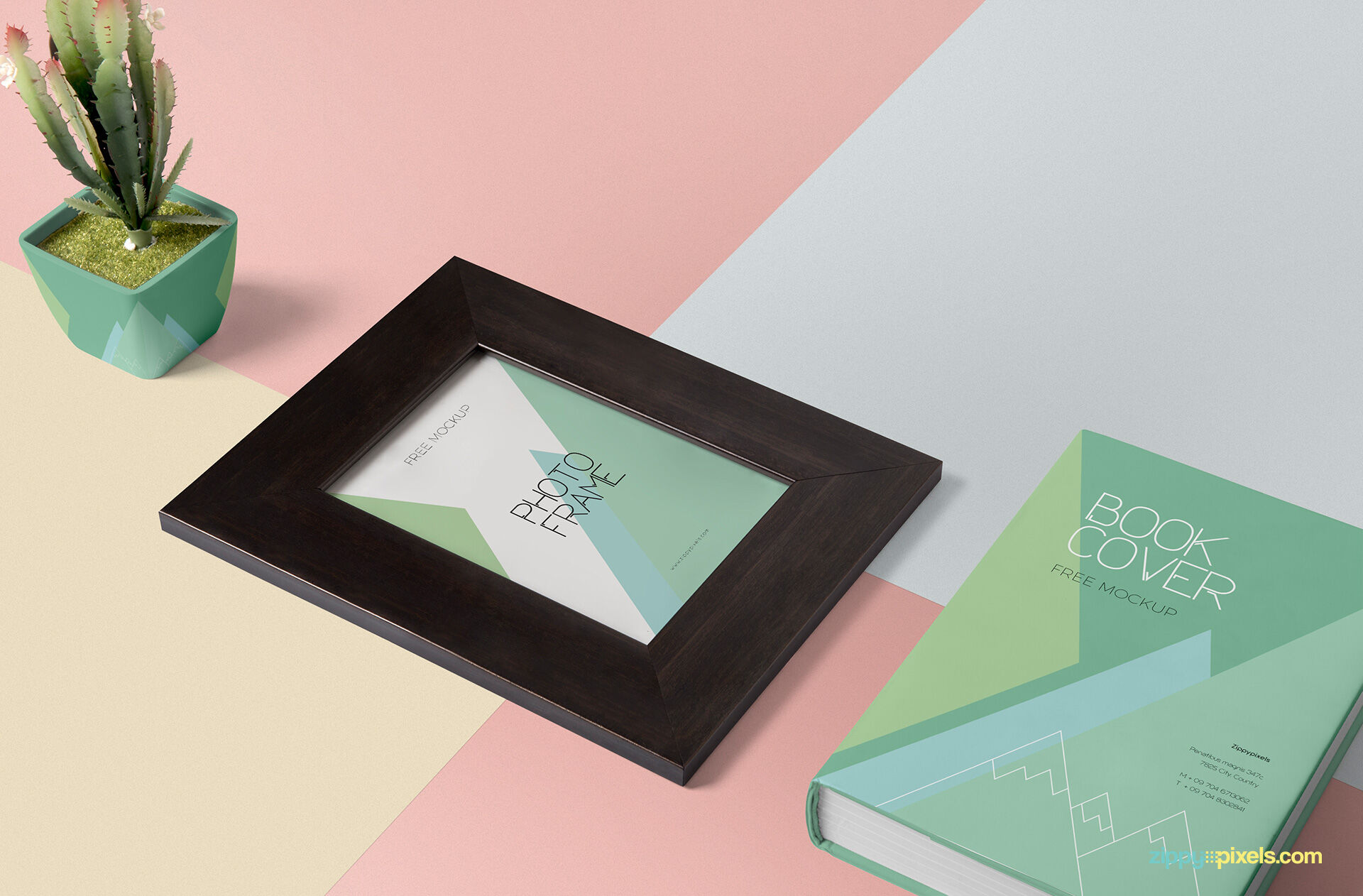 2 Small Frames Mockup, Wall Art Mockup PSD, 4x6 Mockup Frame