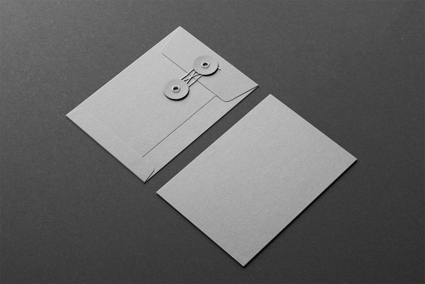 2 Envelopes with Strings Mockup FREE PSD