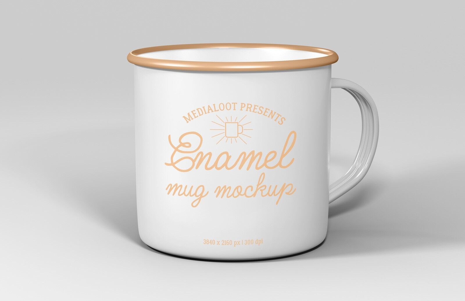 3 Enamelware Mug Mockups with Bottom and Front view FREE PSD