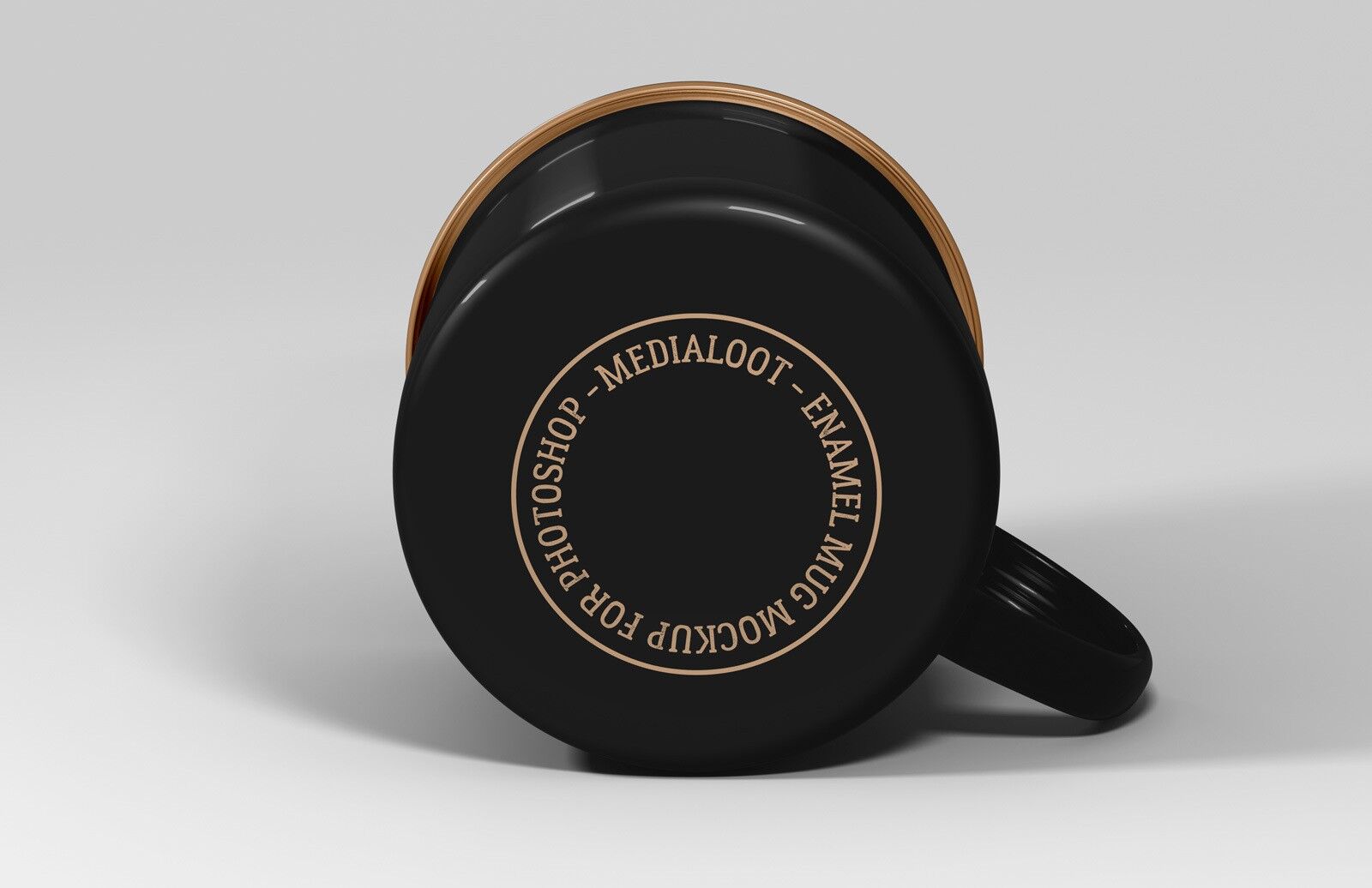 3 Enamelware Mug Mockups with Bottom and Front view FREE PSD