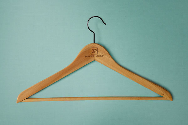 3 Mockups of Wooden Clothes Hangers FREE PSD