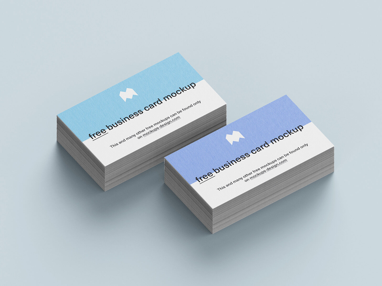 7 Perspective Business Card Grids and Stacks Mockups FREE PSD