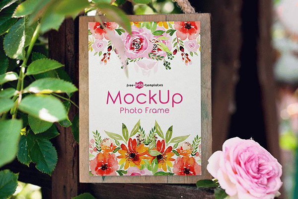 A Nature Theme Photo Frame Mockup FREE PSD