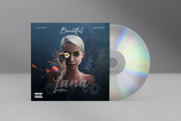 Artistic Music CD Cover Template FREE PSD