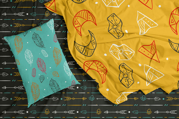 Bedding Mockup Featuring Sheets and Pillow FREE PSD