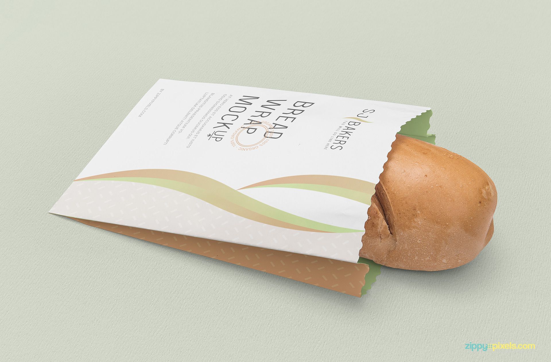 Bread Wrap Packaging Mockup FREE PSD