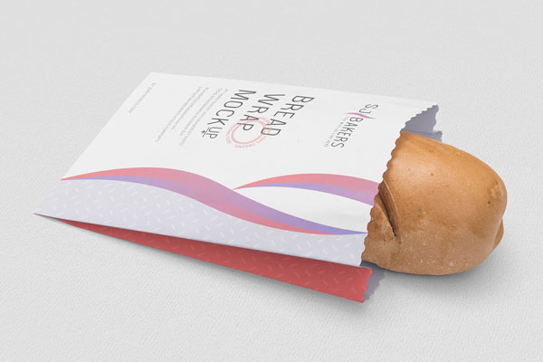 Bread Wrap Packaging Mockup FREE PSD