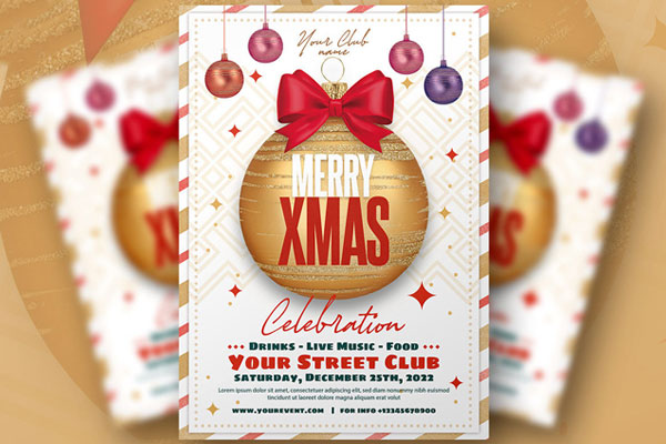 Modern Christmas Party Flyer and Facebook Cover Template (FREE ...