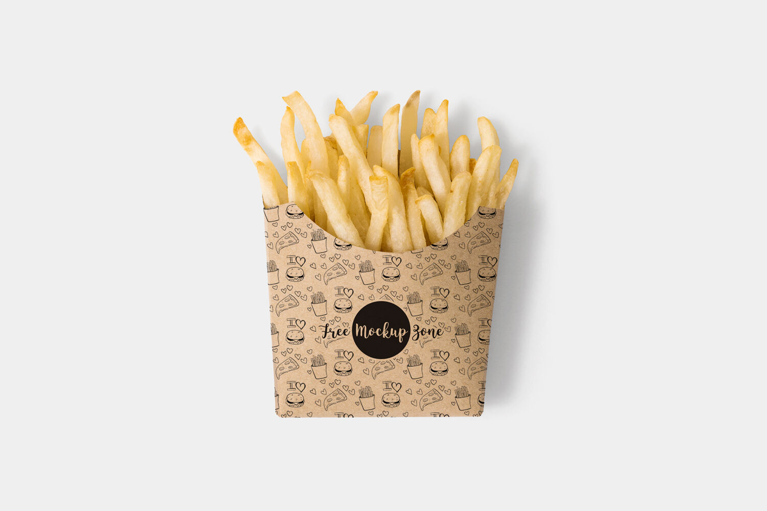 Brown Paper French Fries Box Mockup (FREE) - Resource Boy