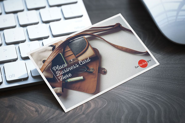 Business Card on Keyboard Mockup FREE PSD