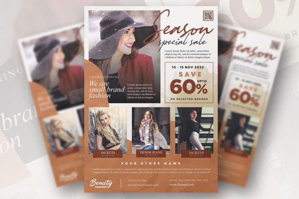 Classic Fashion Sale Flyer Template FREE PSD