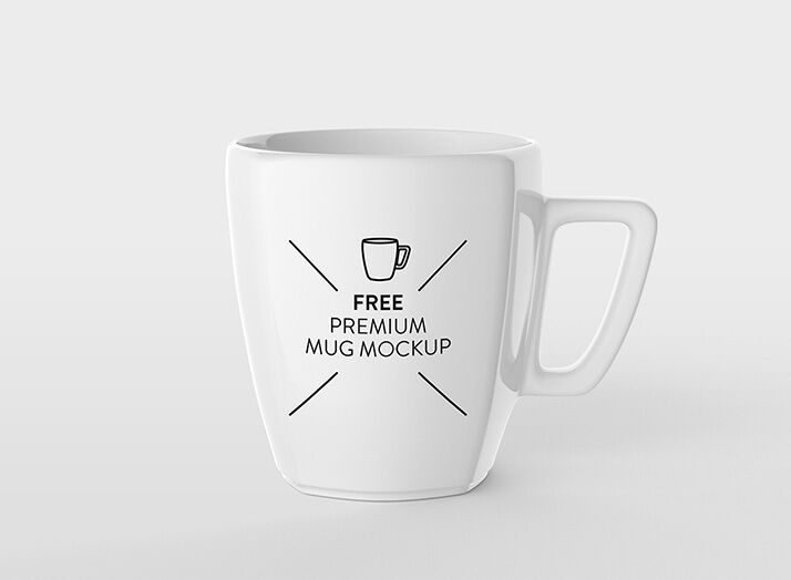 Close-Up Ceramic Mug Mockup FREE PSD