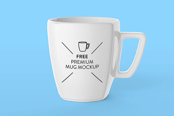 Close-Up Ceramic Mug Mockup FREE PSD
