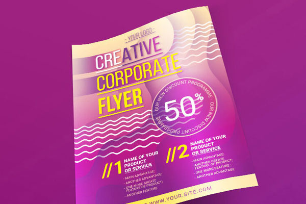Creative Corporate Facebook Cover and Flyer Template FREE PSD