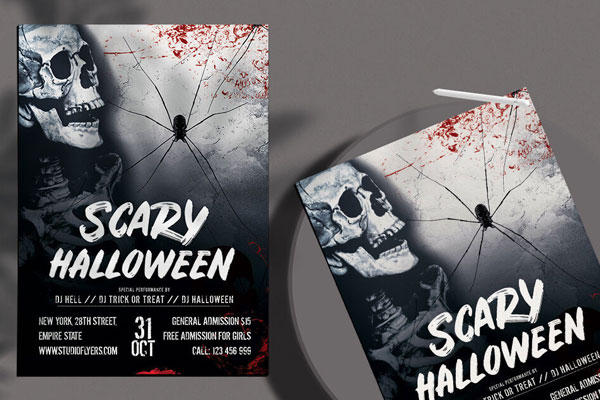 Creative Halloween Flyer Template FREE PSD