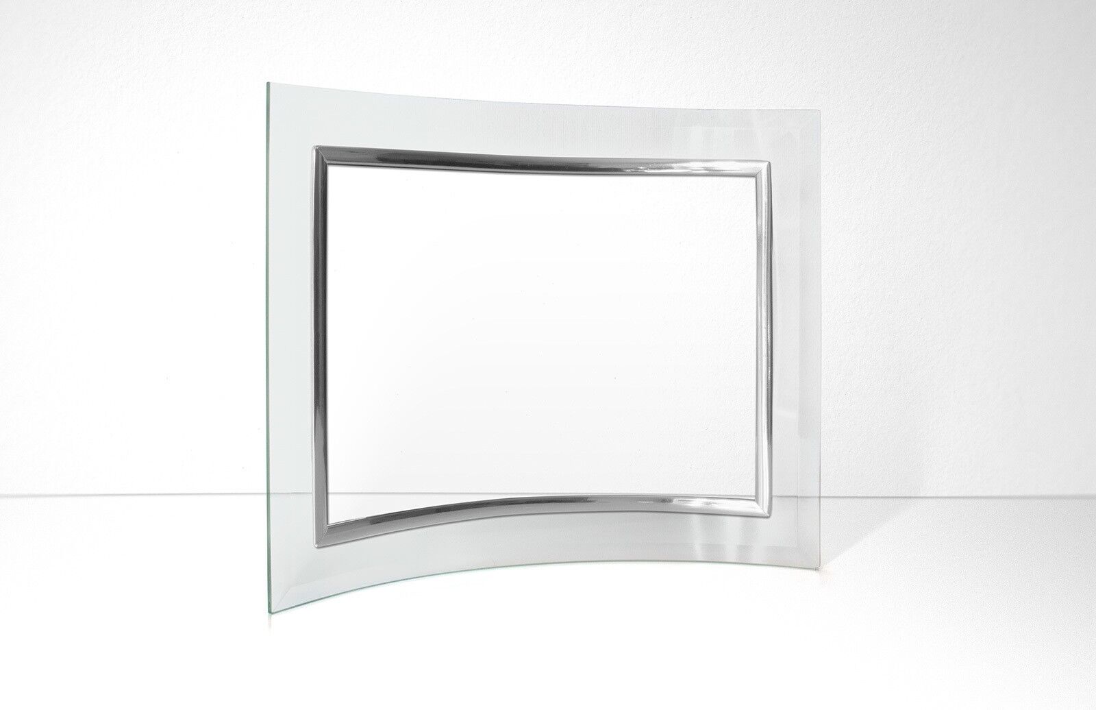 Curved Glass Photo Frame Mockup with Simple Background FREE PSD