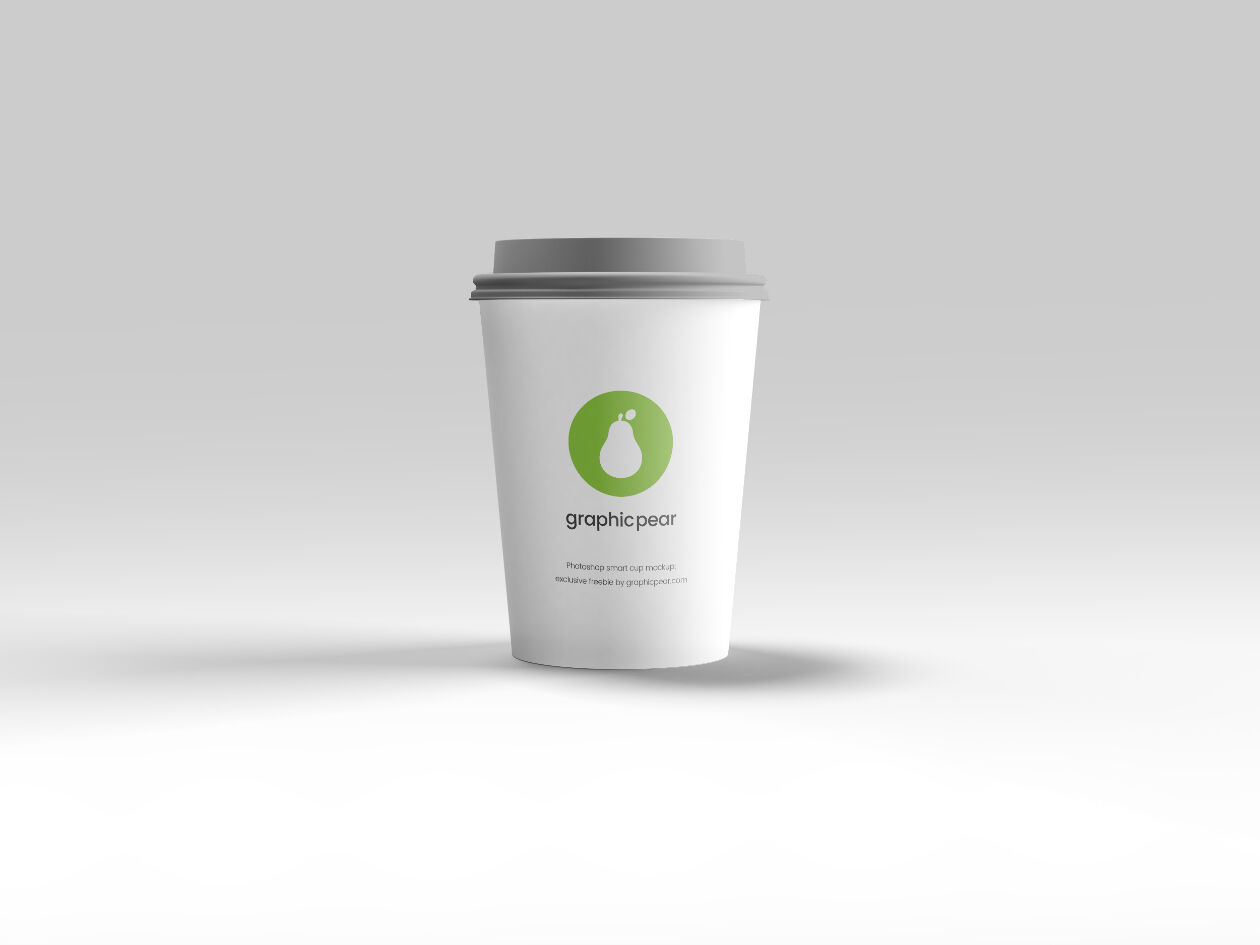 Two Floating Disposable Coffee Cups Mockup (FREE) - Resource Boy