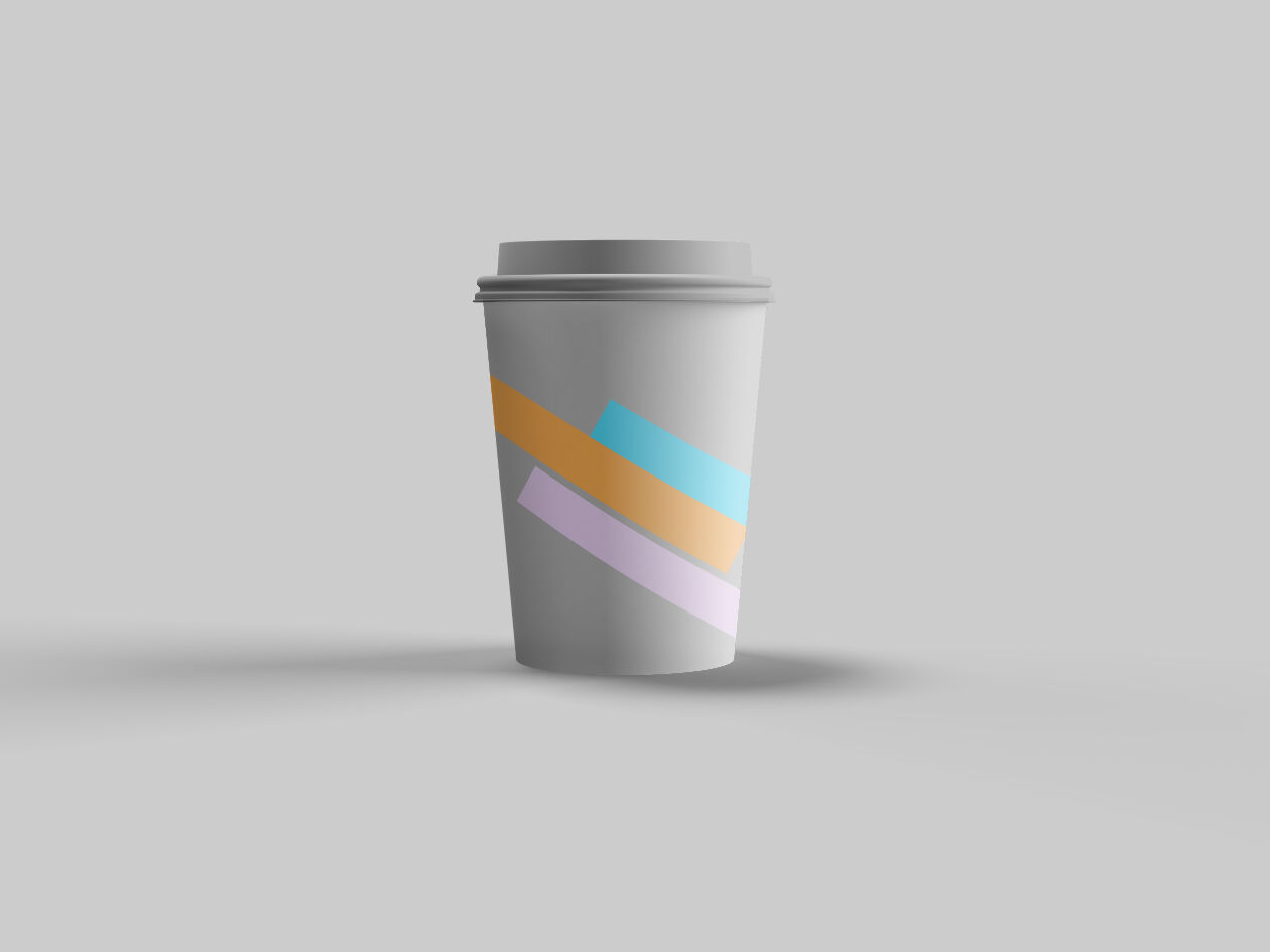 Disposable Coffee Cup Mockup Front View FREE PSD