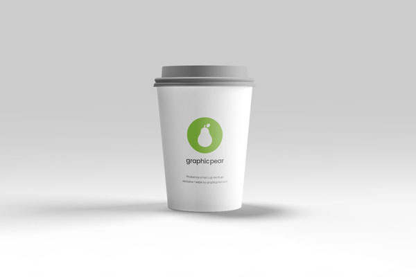 Disposable Coffee Cup Mockup Front View FREE PSD