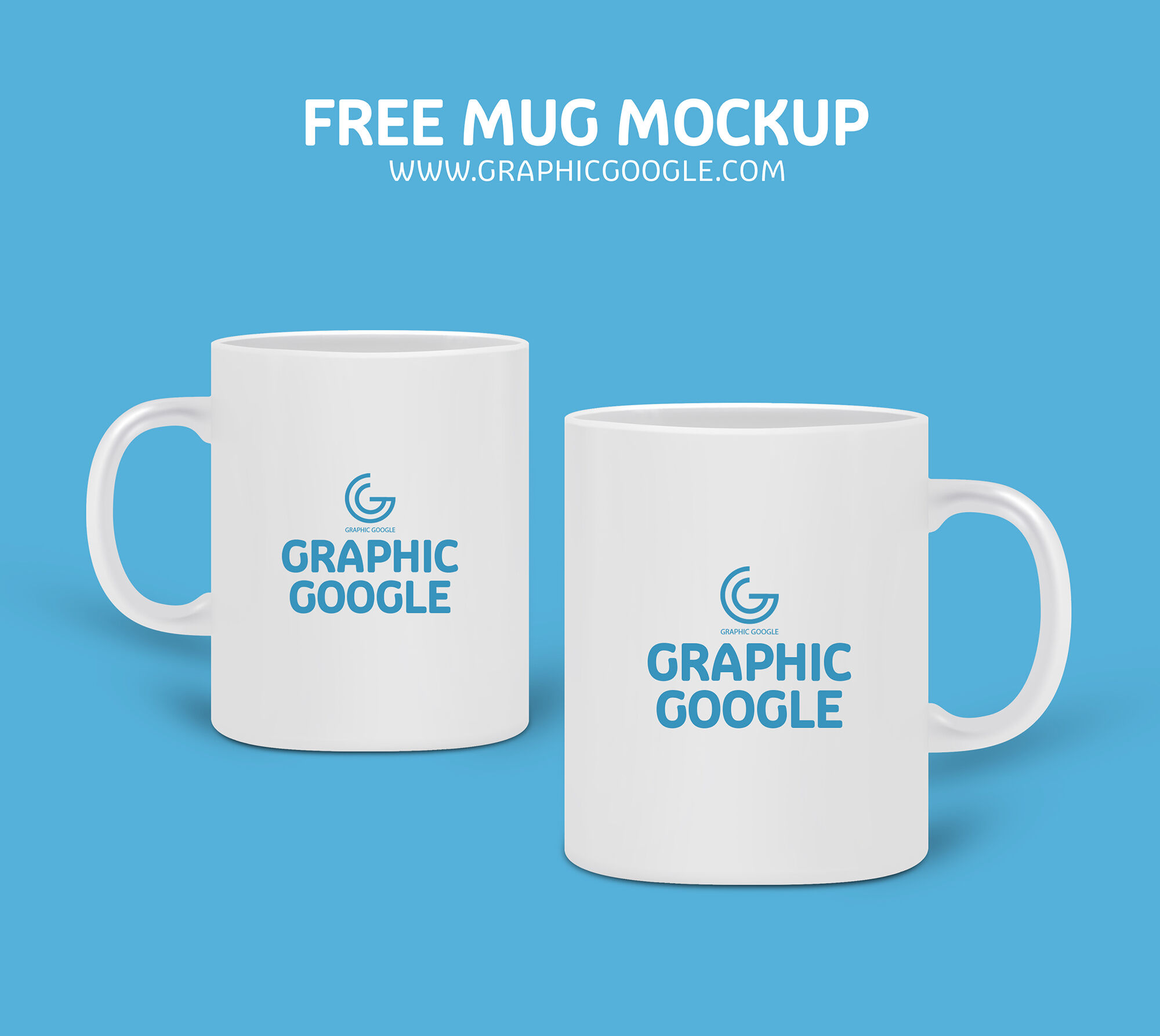 Enamel Shiny Mugs Mockup FREE PSD