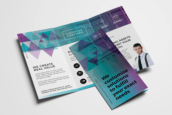 Flat Corporate Trifold Brochure Template FREE PSD