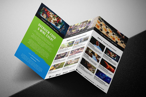 Flat Event\ Festival Tri-Fold Brochure Template FREE PSD