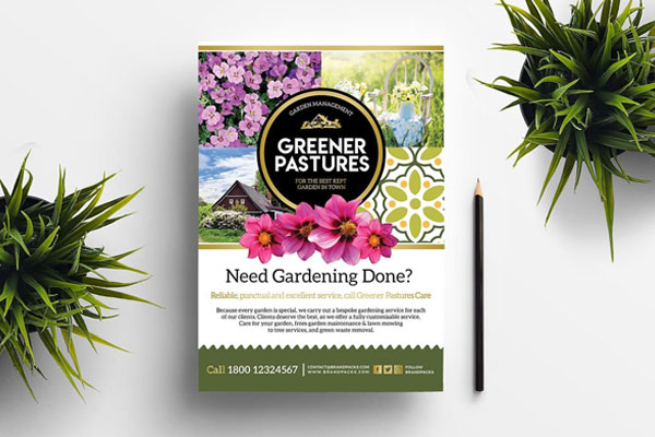 Floral Gardening Templates Pack FREE PSD