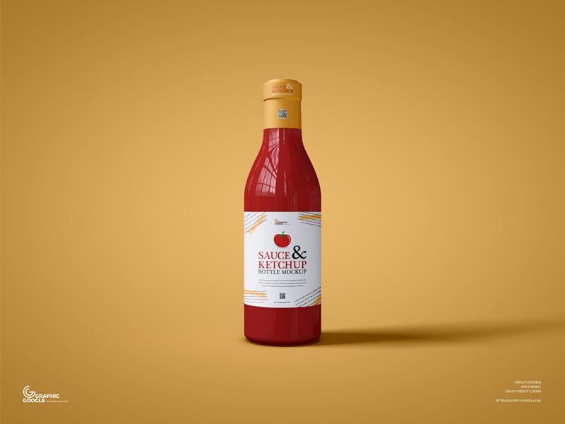 Free Sauce and Ketchup Bottle Mockup FREE PSD