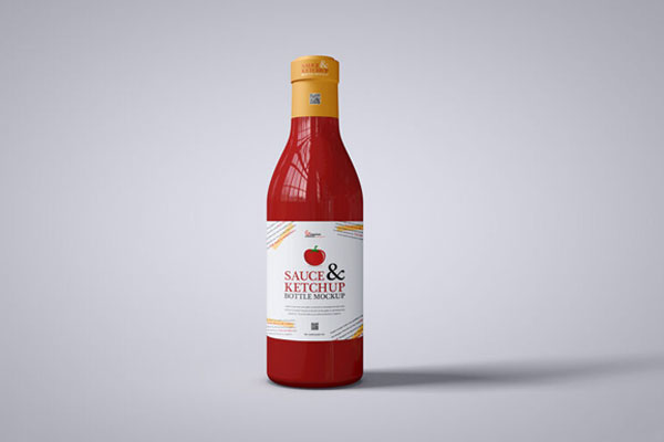 Free Sauce and Ketchup Bottle Mockup FREE PSD