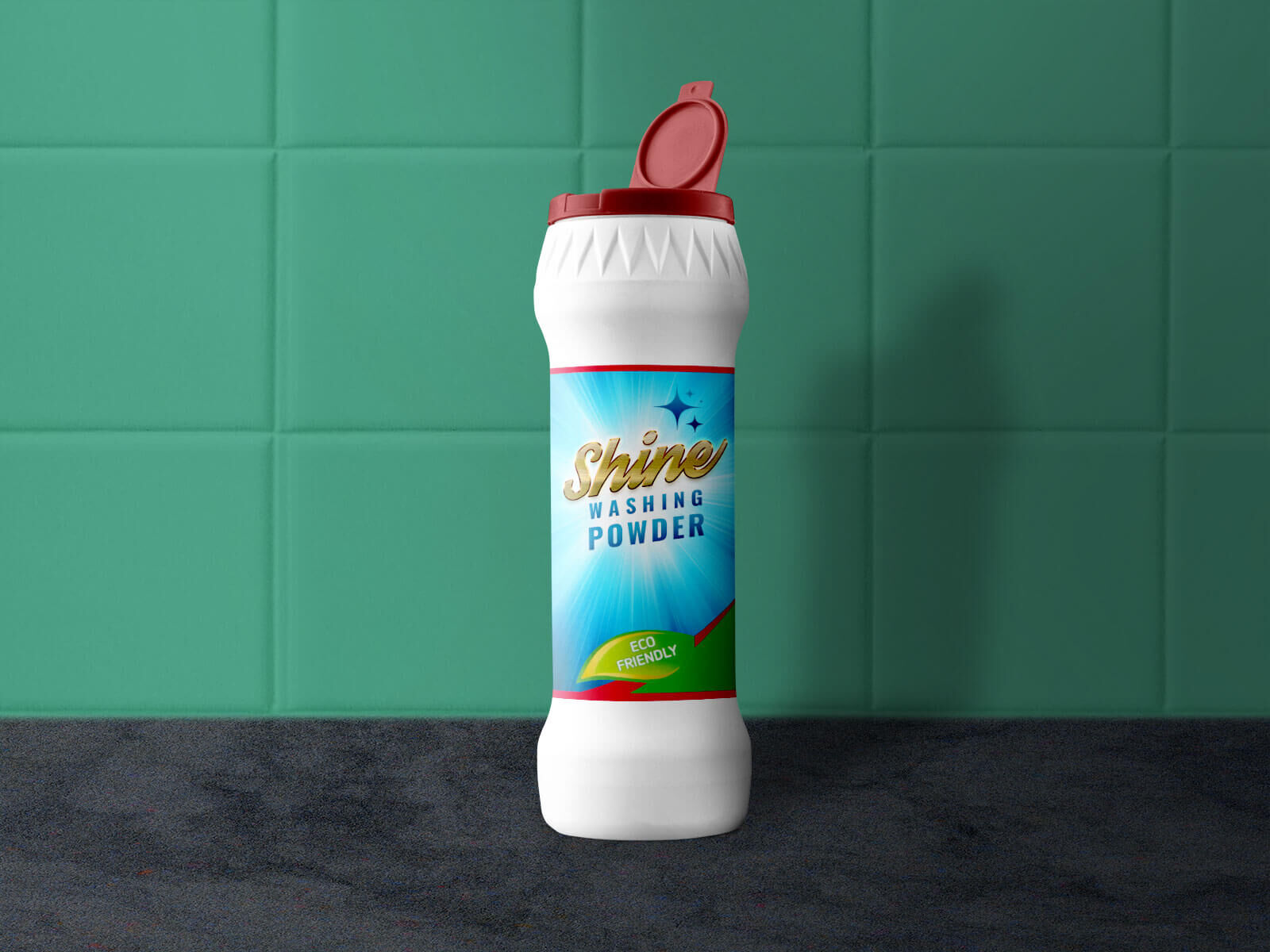 Front View Dishwashing Detergent Plastic Bottle Mockup Free Download