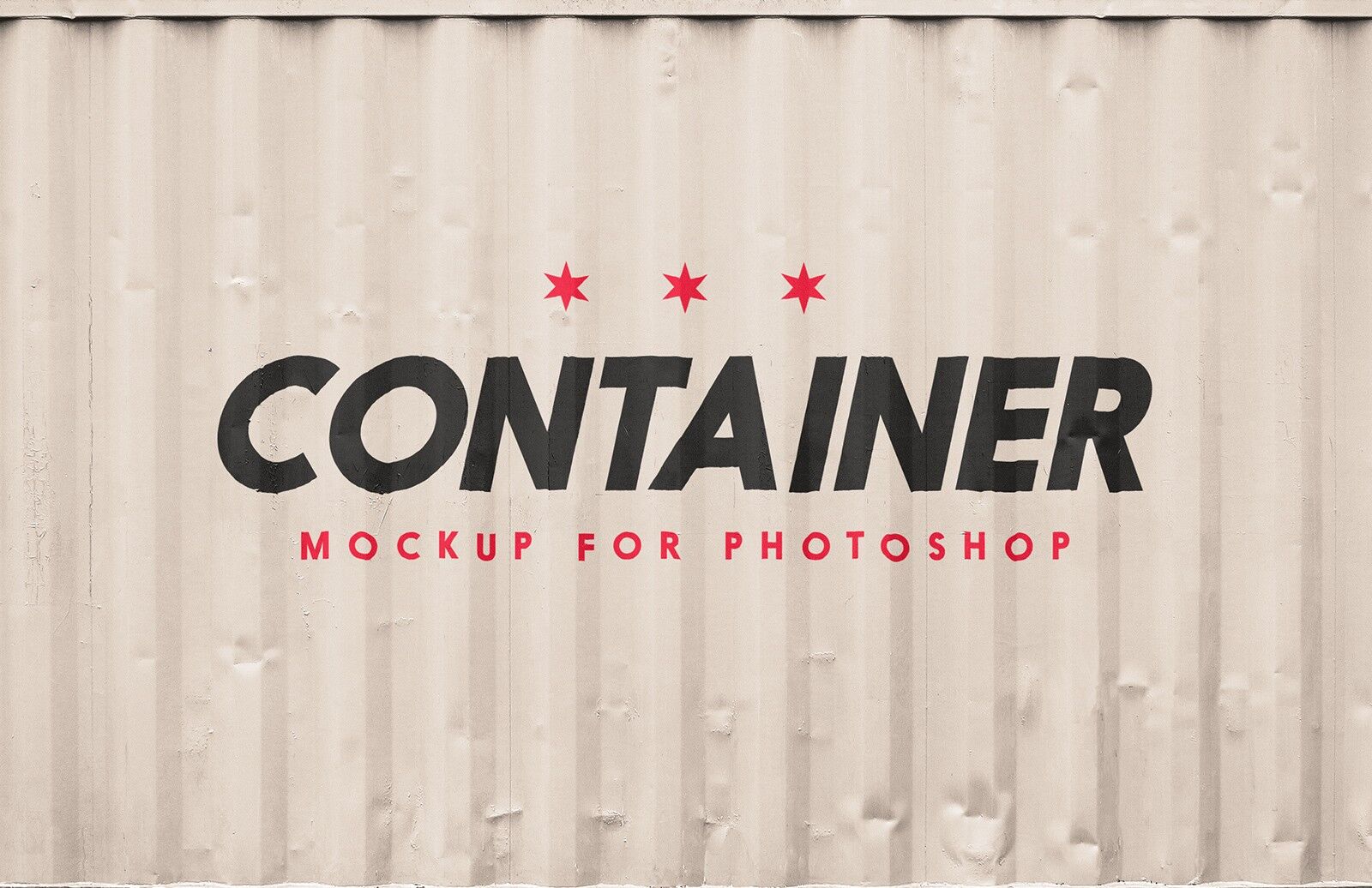 Front-View Shipping Container Logo Mockup FREE PSD