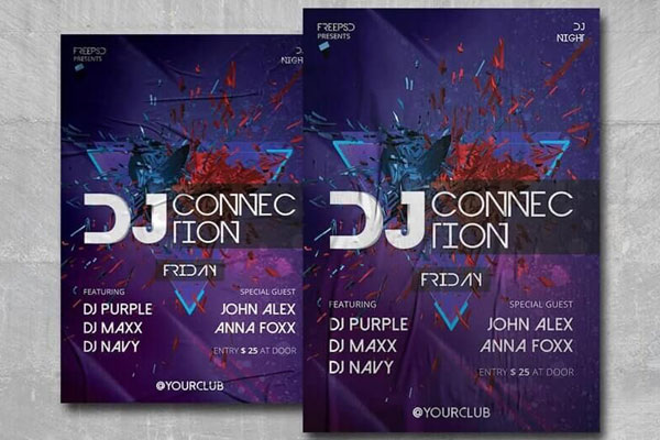 Futuristic DJ Party Flyer Template Free Download | Resource Boy