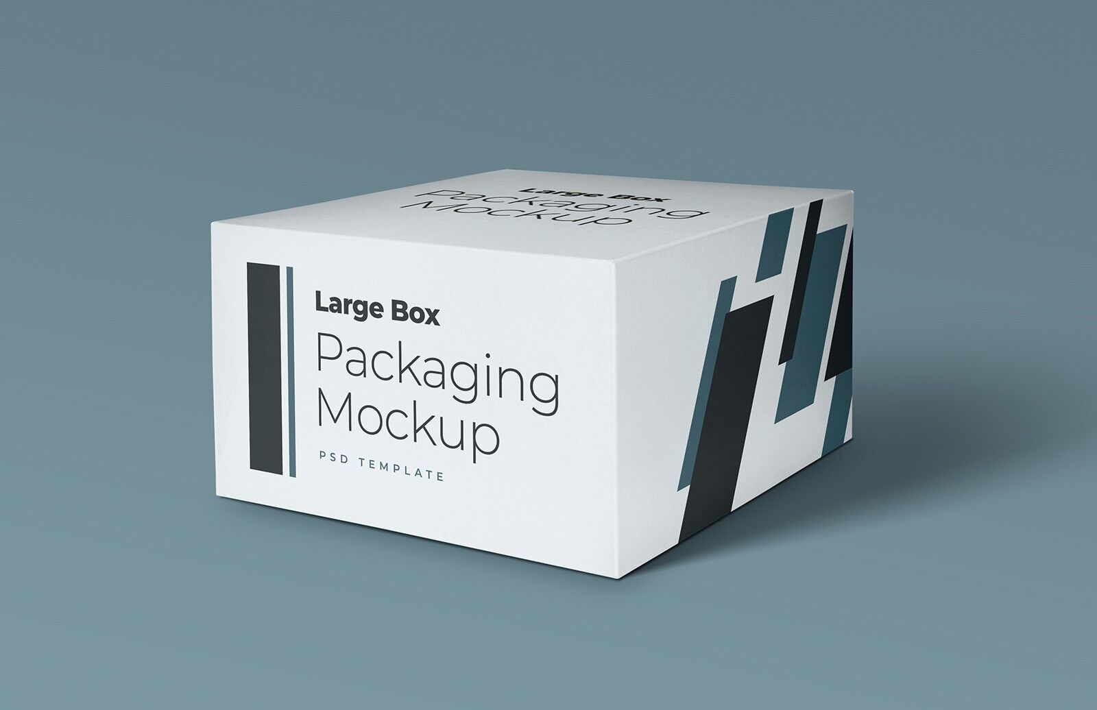 Large Cardboard Packaging Box Mockup at the 3\4 Angle View FREE PSD