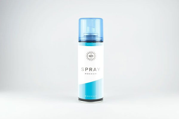 Mockup Displaying Front View of Standing Spray Bottle FREE PSD