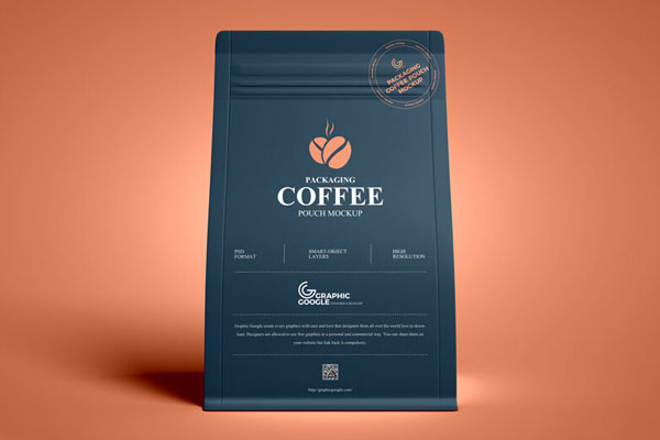 Coffee Packaging Scene PSD Mockup, Perspective – Original Mockups
