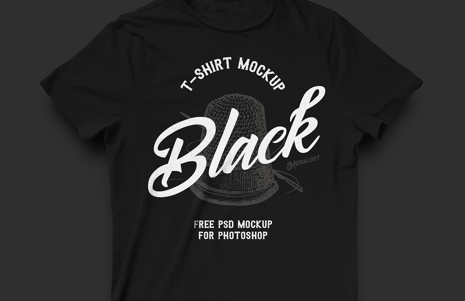 Mockup Displaying Top View of Round Neck T-shirt FREE PSD