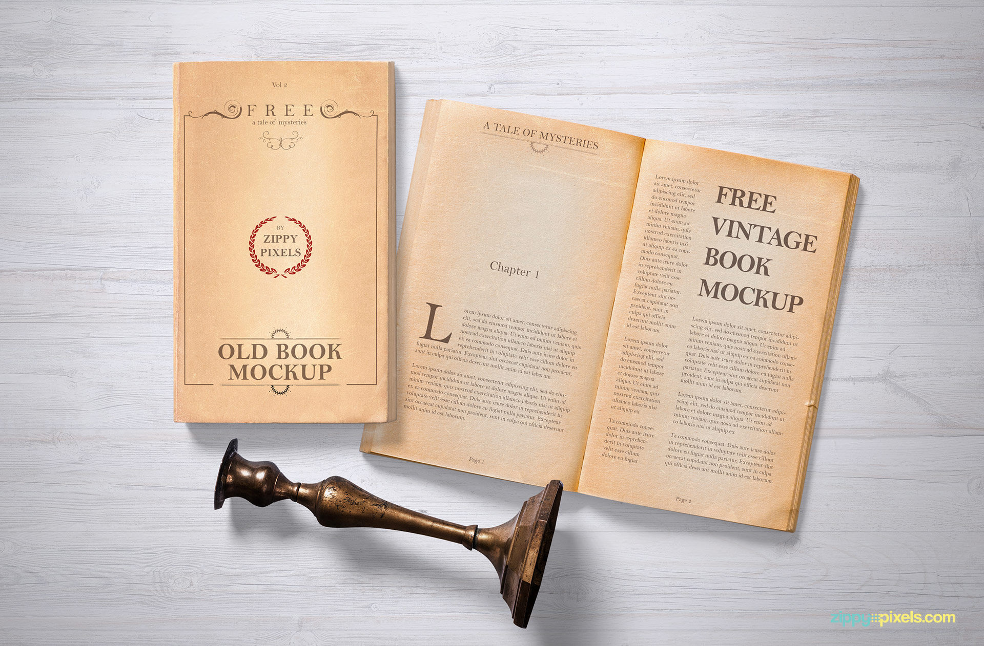 Mockup Featuring a Book with Old Effect FREE PSD