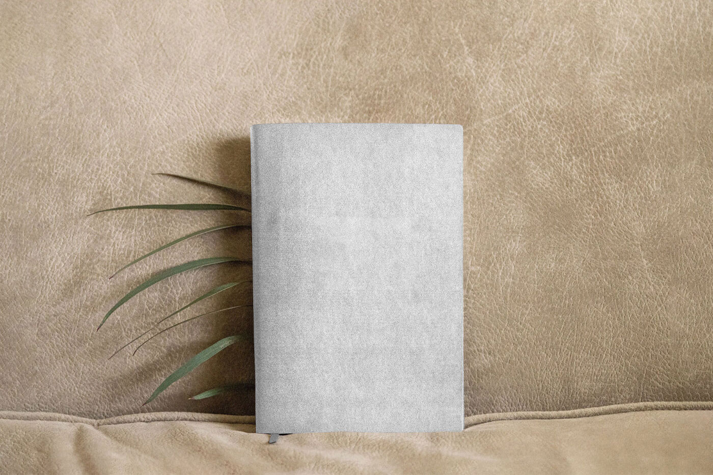 Mockup Featuring Leather Notebook Standing in Front View FREE PSD