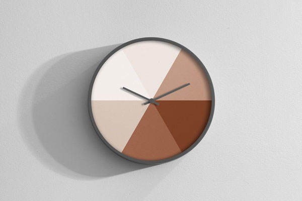 Mockup Featuring Round Clock on Wall FREE PSD