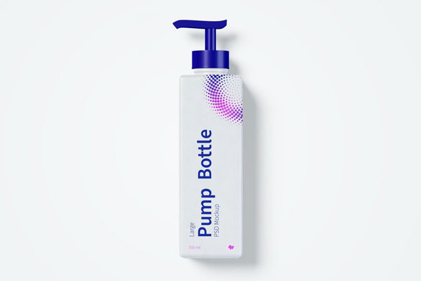 Mockup Featuring Standing Large Pump Bottle FREE PSD