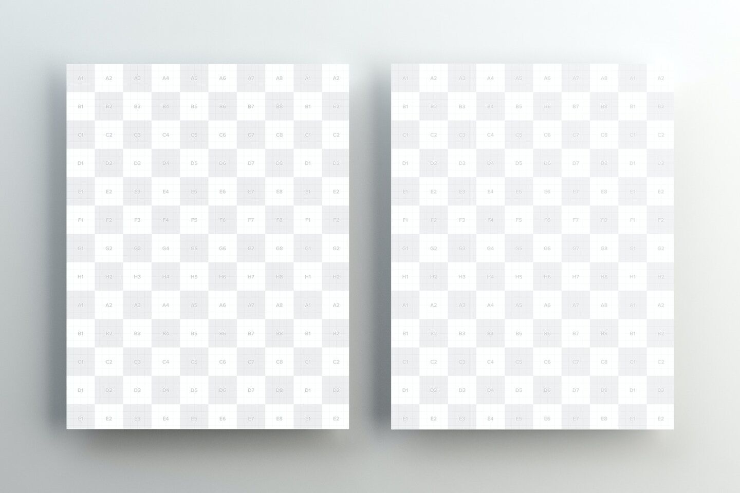 Mockup Featuring Two Letter Papers From Top View FREE PSD