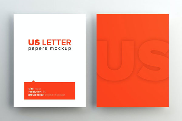Mockup Featuring Two Letter Papers From Top View FREE PSD