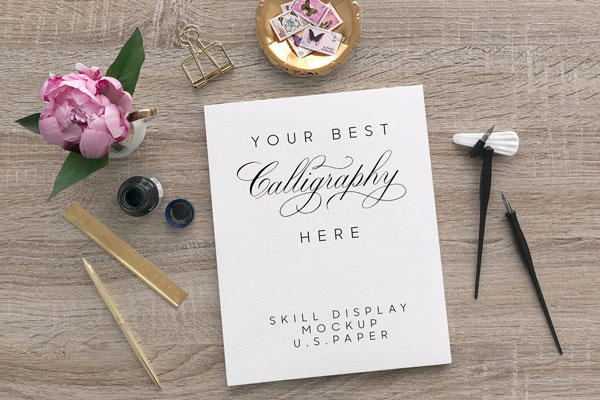 Mockup Featuring US Paper Size Letterhead With Gorgeous Surroundings FREE PSD