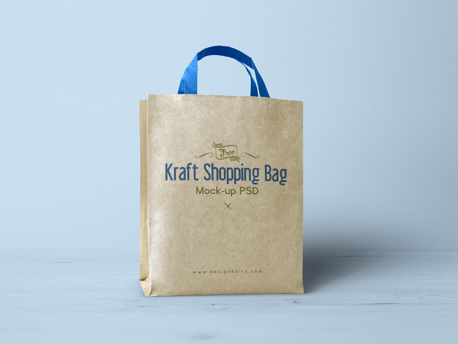 Mockup Including a Kraft Paper Turn Top Shopping Bag FREE PSD