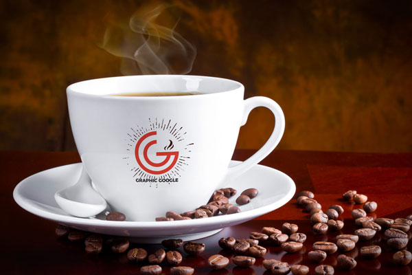 Mockup of a Coffee Set in the Front View FREE PSD