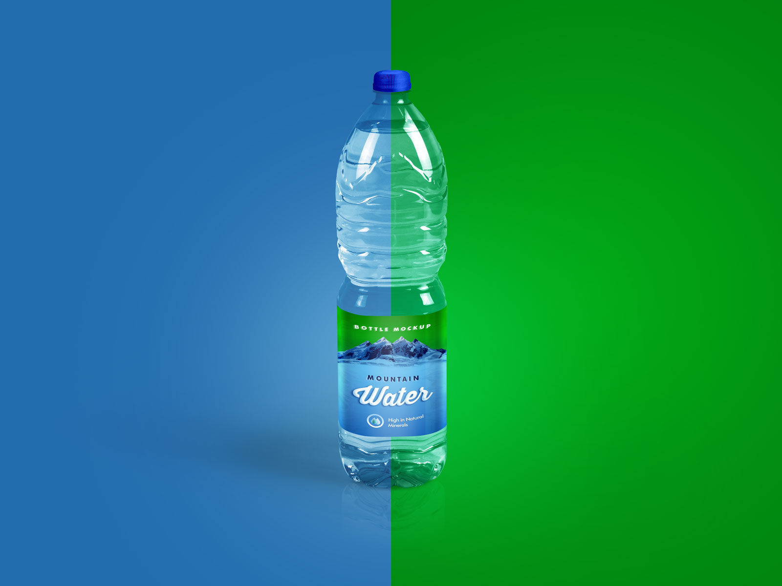 Mockup of a Mineral Drinking Water Bottles FREE PSD